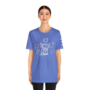 Highland Cow Love Short Sleeve T-Shirt