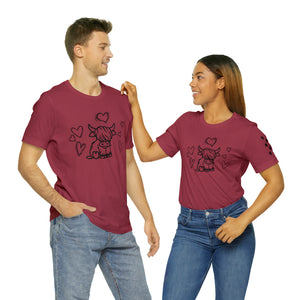 Highland Cow Love Short Sleeve T-Shirt