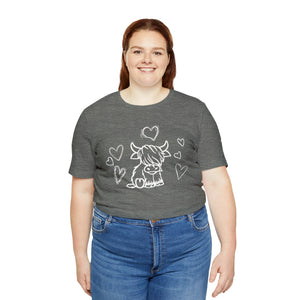 Highland Cow Love Short Sleeve T-Shirt