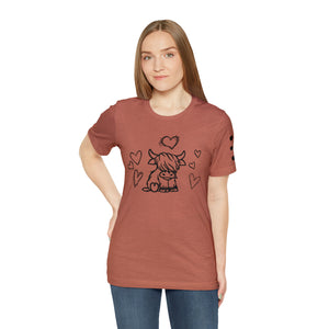 Highland Cow Love Short Sleeve T-Shirt