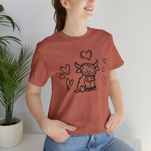 Highland Cow Love Short Sleeve T-Shirt