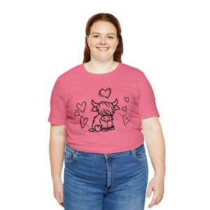 Highland Cow Love Short Sleeve T-Shirt