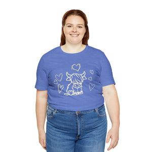 Highland Cow Love Short Sleeve T-Shirt