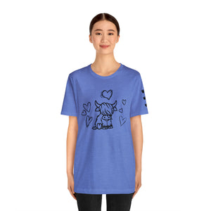 Highland Cow Love Short Sleeve T-Shirt