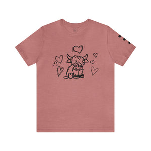 Highland Cow Love Short Sleeve T-Shirt