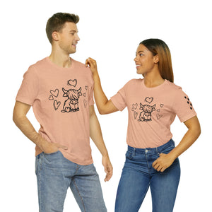 Highland Cow Love Short Sleeve T-Shirt