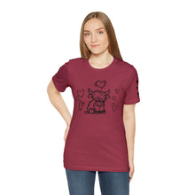 Load image into Gallery viewer, Highland Cow Love Short Sleeve T-Shirt
