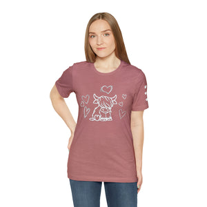 Highland Cow Love Short Sleeve T-Shirt