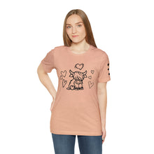 Load image into Gallery viewer, Highland Cow Love Short Sleeve T-Shirt
