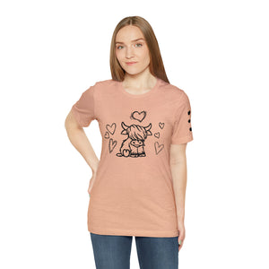 Highland Cow Love Short Sleeve T-Shirt