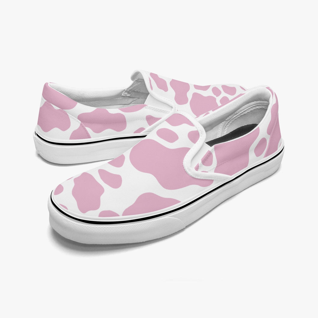 Pink Cow Slip-On Shoes