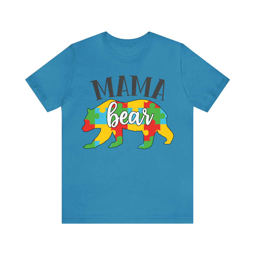 Autism Mama Bear Short Sleeve T-Shirt