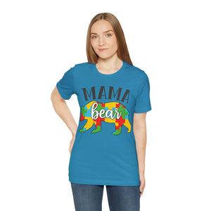 Autism Mama Bear Short Sleeve T-Shirt