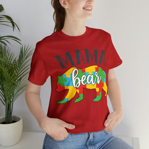 Autism Mama Bear Short Sleeve T-Shirt