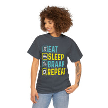 Load image into Gallery viewer, Eat Sleep Braap Repeat Heavy Cotton T-Shirt
