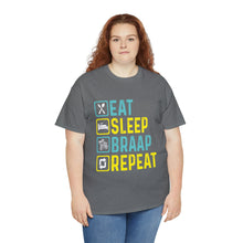 Load image into Gallery viewer, Eat Sleep Braap Repeat Heavy Cotton T-Shirt
