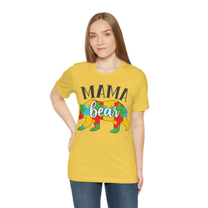 Autism Mama Bear Short Sleeve T-Shirt