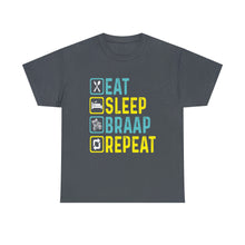 Load image into Gallery viewer, Eat Sleep Braap Repeat Heavy Cotton T-Shirt
