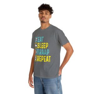 Eat Sleep Braap Repeat Heavy Cotton T-Shirt