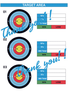 Archery Record Score Sheet