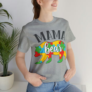 Autism Mama Bear Short Sleeve T-Shirt