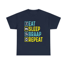 Load image into Gallery viewer, Eat Sleep Braap Repeat Heavy Cotton T-Shirt
