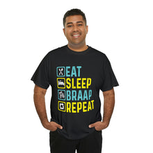 Load image into Gallery viewer, Eat Sleep Braap Repeat Heavy Cotton T-Shirt
