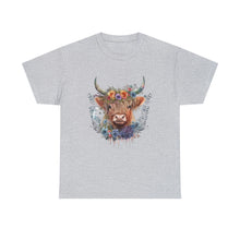 Load image into Gallery viewer, Highland Cow Heavy Cotton T-Shirt
