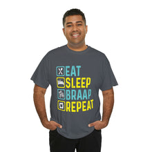 Load image into Gallery viewer, Eat Sleep Braap Repeat Heavy Cotton T-Shirt
