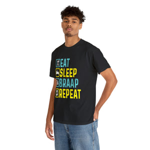 Eat Sleep Braap Repeat Heavy Cotton T-Shirt